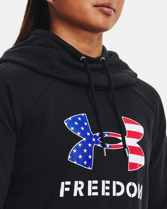 Women's UA Freedom Logo Fav Hoodie, Black, pdpMainDesktop image number 3
